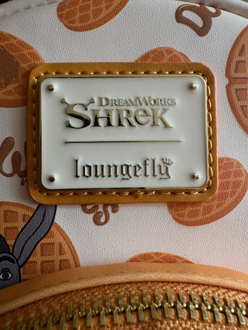 Loungefly Shrek Mini Backpack with Cream and Orange Accents